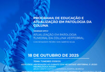 Webinar SPPCV atualiza conhecimento em patologia tumoral da coluna vertebral